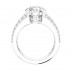 14K White Gold Semi Mount Baguettes Engagement Ring