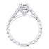 14K White Gold Semi Mount Solitaire Engagement Ring