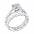 14K White Gold Semi Mount Solitaire Engagement Ring
