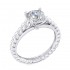 14K White Gold Semi Mount Solitaire Engagement Ring