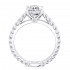 14K White Gold Semi Mount Solitaire Engagement Ring