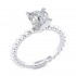 14K White Gold Semi Mount Solitaire Engagement Ring