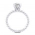14K White Gold Semi Mount Solitaire Engagement Ring