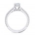 14K White Gold Semi Mount Oval Engagement Ring
