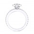 14K White Gold Semi Mount Oval Engagement Ring
