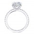 14K White Gold Semi Mount Oval Engagement Ring