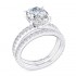 14K White Gold Semi Mount Oval Engagement Ring