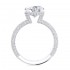 14K White Gold Semi Mount Round Halo Engagement Ring