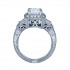 Radiant Diamond Vintage Semi Mount Engagement Ring