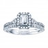 Rm1345e-14k White Gold Emerald Cut Halo Diamond Semi Mount Engagement Ring