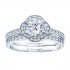 Rm1347-14k White Gold Round Cut Halo Diamond Semi Mount Engagement Ring