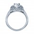 Oval Cut Double Halo Diamond Semi Mount Engagement Ring