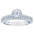 Rm1408-14k White Gold Round Cut Halo Diamond Semi Mount Engagement Ring