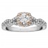 Round Cut Halo Diamond Infinity Semi Mount Engagement Ring