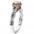 Round Cut Halo Diamond Infinity Semi Mount Engagement Ring