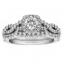 Round Cut Halo Diamond Infinity Semi Mount Engagement Ring