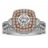 Round Cut Halo Diamond Vintage Semi Mount Engagement Ring