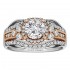 Round Cut Halo Diamond Vintage Semi Mount Engagement Ring