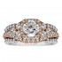 Round Cut Halo Diamond Vintage Semi Mount Engagement Ring