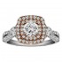 Round Cut Halo Diamond Vintage Semi Mount Engagement Ring