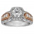 Round Cut Halo Diamond Vintage Semi Mount Engagement Ring