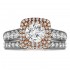 Round Cut Halo Diamond Vintage Semi Mount Engagement Ring