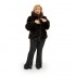 Natural Mahogany Mink Bomber Jacket With Fox Collar