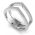 Chevron Twin Tiara Ring