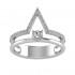 V Shaped Band and Solitaire Diamond Set