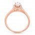 Rm1301m-14k Rose Gold Marquise Cut Halo Diamond Semi Mount Engagement Ring