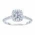 Rm1301p-14k White Gold Princess Cut Halo Diamond Semi Mount Engagement Ring