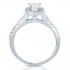 Rm1301v-14k White Gold Oval Cut Halo Diamond Semi Mount Engagement Ring