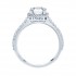 Rm1309-14k White Gold Cushion Cut Halo Diamond Semi Mount Engagement Ring