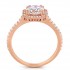 Rm1309rs-14k Rose Gold Round Cut Halo Diamond Semi Mount Engagement Ring