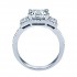 Rm1315-14k White Gold Princess Cut Halo Diamond Semi Mount Engagement Ring