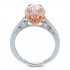 Rm1319r -14k White Gold Round Cut Halo Diamond Vintage Semi Mount Engagement Ring