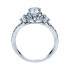 Rm1345v-14k White Gold Oval Cut Halo Diamond Semi Mount Engagement Ring