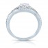 Rm1346 -14k White Gold Round Cut Halo Diamond Infinity Semi Mount Engagement Ring