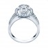 Rm1375-14k White Gold Halo Semi Mount Engagement Ring