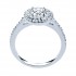 Rm1394-14k White Gold Halo Semi Mount Engagement Ring