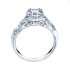 Rm1405 -14k White Gold Round Cut Halo Diamond Infinity Semi Mount Engagement Ring