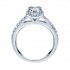 Rm1408-14k White Gold Round Cut Halo Diamond Semi Mount Engagement Ring