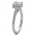 Rm1387-14k White Gold Round Cut Halo Diamond Semi Mount Engagement Ring