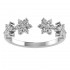 Diamond Flower Open Ring