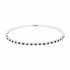 White 14 Karat Bracelet With 18=0.61Tw Round Diamonds And 18=0.69Tw Round Emeralds