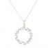 Baguette and Round Diamond Circle Pendant
