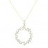 Baguette and Round Diamond Circle Pendant