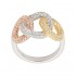 Diamond 3 Circle Tri Color Ring