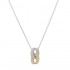 Diamond Two Tone Knot Pendant with Chain