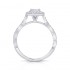 14K White Gold Semi Mount Oval Engagement Ring
